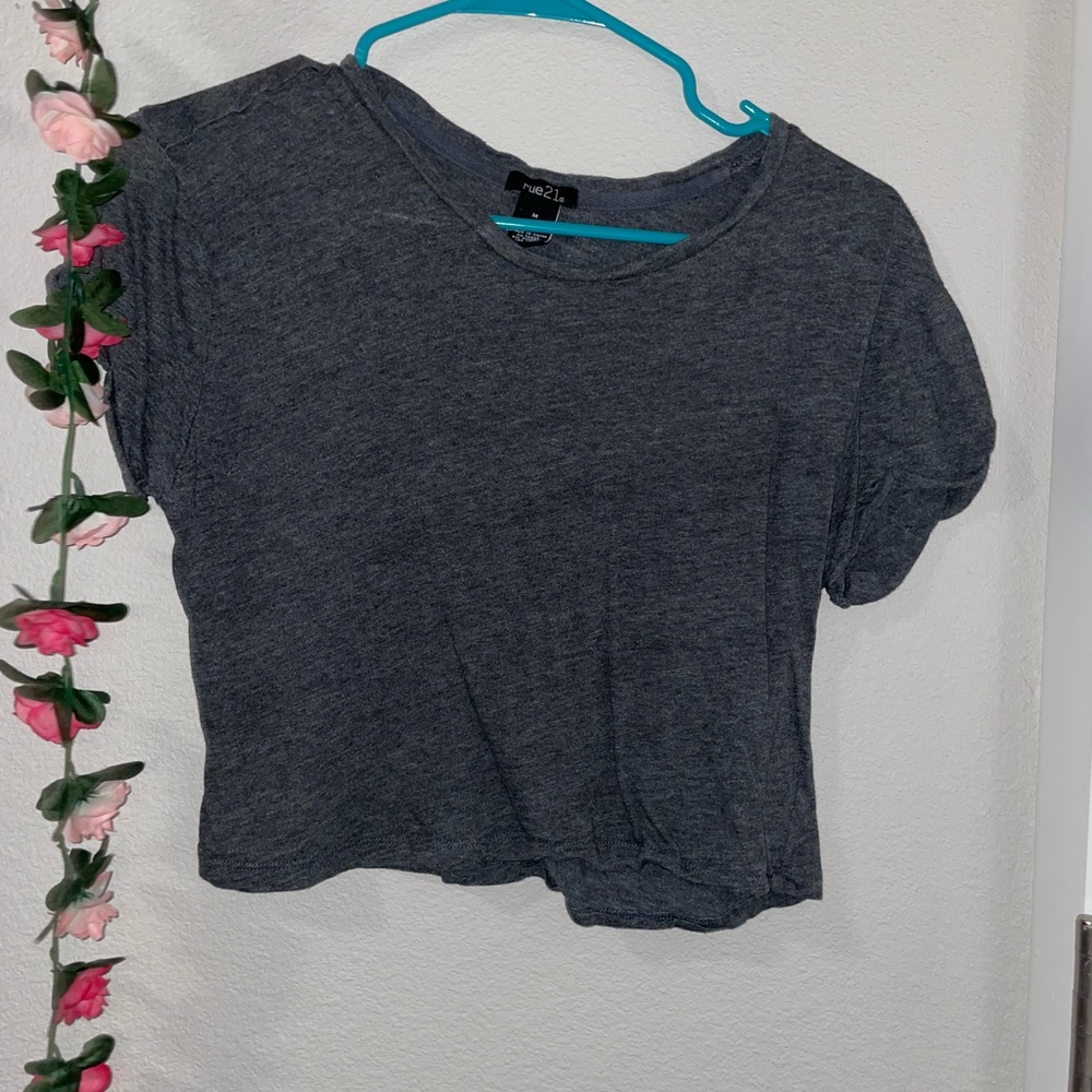 Grey crop top